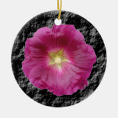 Paarse Hollyhocks Ornament (Voorkant)
