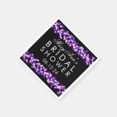 Paarse Hollywood Glam Elegant Vrijgezellenfeest Fa Servet (Hoek)