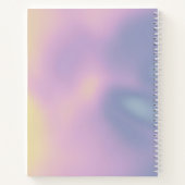 Paarse Holografische Gradient Ombré Elegant Script Notitieboek (Achterkant)