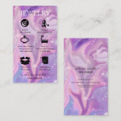 Paarse Holografische Kleur Verschuiving Juwelen Zo Visitekaartje (Voorkant / Achterkant)