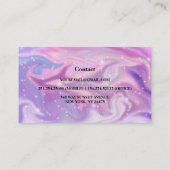 Paarse holografische kleurenverschuiving visitekaartje (Achterkant)