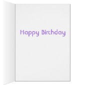 Paarse holografische vlinder Kaart - Blauw (Binnen (Rechts))