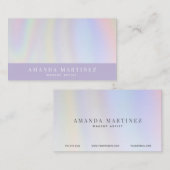 Paarse hologram Visitekaartje (Voorkant / Achterkant)