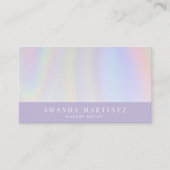 Paarse hologram Visitekaartje (Voorkant)