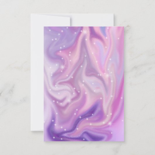Paarse Holographic Color Shift Business Bedankkaart (Achterkant)