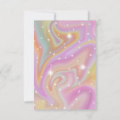 Paarse Holographic Color Shift Business Hartelijk Bedankkaart (Achterkant)