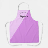 Paarse homemade met liefdesgerichte keuken schort (Voorkant)