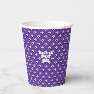 Paarse Hommels BedrijfsEvent 8 oz. Papier  Papieren Bekers