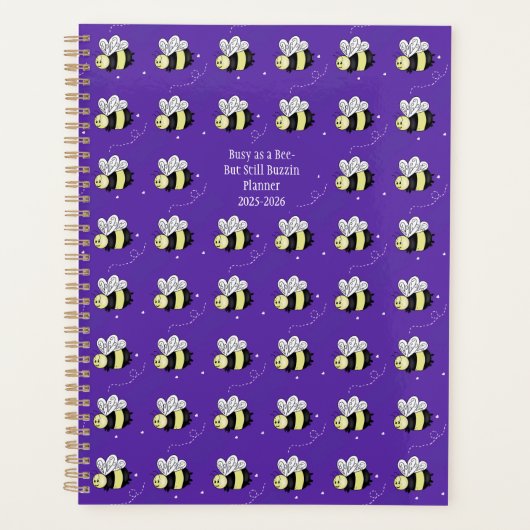 Paarse Hommels "Druk als een Bij" Planner (Voorkant)
