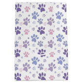 Paarse Hond Poot Medium Cadeauzakje (Achterkant)