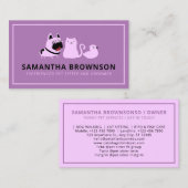 Paarse hond visitekaartje (Voorkant / Achterkant)