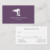 Paarse Hond Wandelen Huisdier Zittende Dierenarts  Afsprakenkaartje (Voorkant / Achterkant)