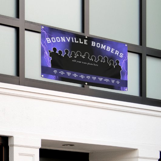 Paarse honkbal Softbal Dugout Banner Sportteam (Buitenkant Gebouw)