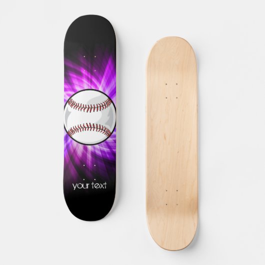 Paarse honkbal; Softball Skateboard (Voorkant)