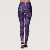 Paarse Honu Leggings (Achterkant)