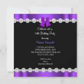  Paarse Hoogvlakte Birthday Party Kaart (Achterkant)