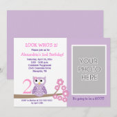 Paarse hoopvogels *FOTO* Birthday 5x7 Kaart (Voorkant / Achterkant)