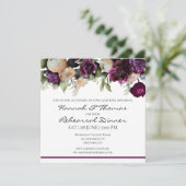 Paarse  hoorzittingen met de bloemen kaart (Staand voorkant)