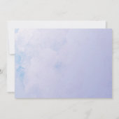 Paarse hortensia bloeit bloemenbruiloft kaart (Achterkant)