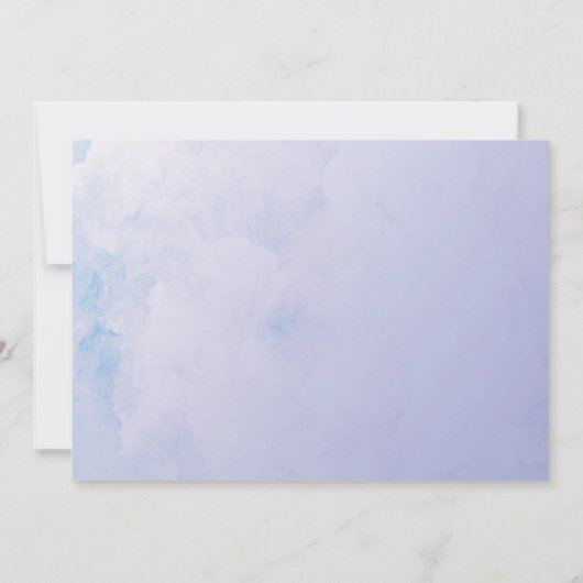 Paarse hortensia bloeit bloemenbruiloft kaart (Achterkant)