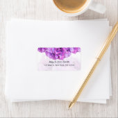 Paarse hortensia bruiloft adresetiketten hortensia etiket (Insitu)