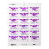 Paarse hortensia bruiloft adresetiketten hortensia etiket (Full Sheet)