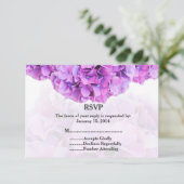 Paarse hortensia bruiloft RSVP hortensia4 (Staand voorkant)