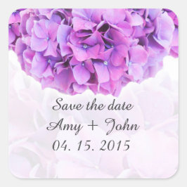 Paarse hortensia bruiloft stickers hydrangea4