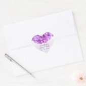 Paarse hortensia bruiloft stickers hydrangea4 (Envelop)
