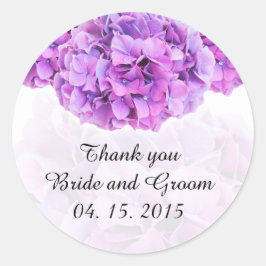 Paarse hortensia bruiloft stickers hydrangea4