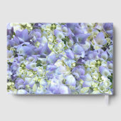 Paarse hortensia gepersonaliseerde bruiloft gastenboek (Achterkant)