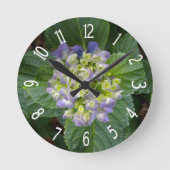 Paarse Hortensia Groen Geel Ronde Klok (Voorkant)