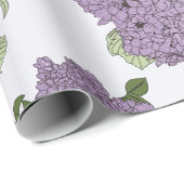 Paarse hortensia inpakpapier (Rol Hoek)