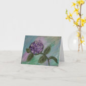 Paarse hortensia-kaart kaart (Gele Bloem)