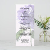 Paarse hortensia met bladeren programmakaart (Staand voorkant)