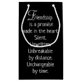 Paarse hortensia op zwart klein cadeauzakje (Achterkant)