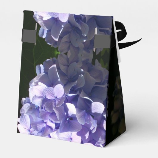 Paarse hortensia paarse bloem paarse bloem bedankdoosjes (Achterkant)