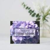 Paarse hortensia paarse bloem paarse bloem bedankkaart (Staand voorkant)