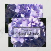 Paarse hortensia paarse bloem paarse bloem bedankkaart (Voorkant / Achterkant)