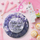 Paarse hortensia paarse bloem paarse bloem papieren bordje (Feest)