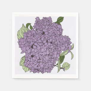 Paarse hortensia servet
