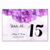 Paarse hortensia trouwtafel nummers hortensia4 kaart (Voorkant)