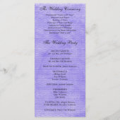 Paarse Hortensia Wedding Programma Programmakaart (Achterkant)