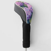 Paarse Hortensia's Bloemen Waterverf Schilderij Golfheadcover (Schuin)