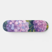 Paarse Hortensia's Floral Waterverf Persoonlijk Skateboard (Horizontaal)