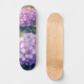 Paarse Hortensia's Floral Waterverf Persoonlijk Skateboard (Voorkant)