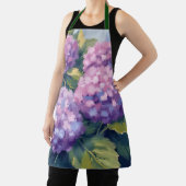 Paarse Hortensia's Floral Waterverf Schort (Insitu)