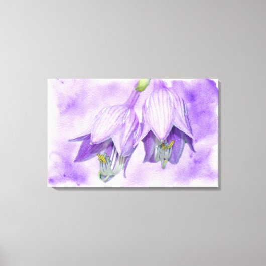 Paarse Hosta Flowers Canvas Afdruk (Voorkant)