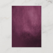 Paarse Hot Pink Gold QRCode Wedding Details Informatiekaartje (Achterkant)