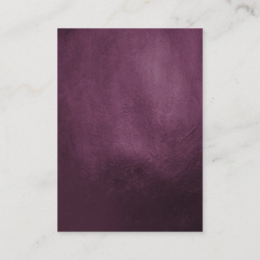 Paarse Hot Pink Gold QRCode Wedding Details Informatiekaartje (Achterkant)